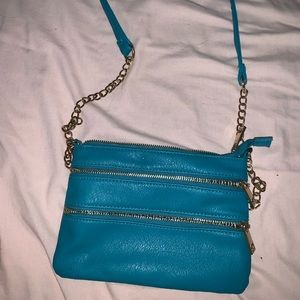 Blue crossbody bag